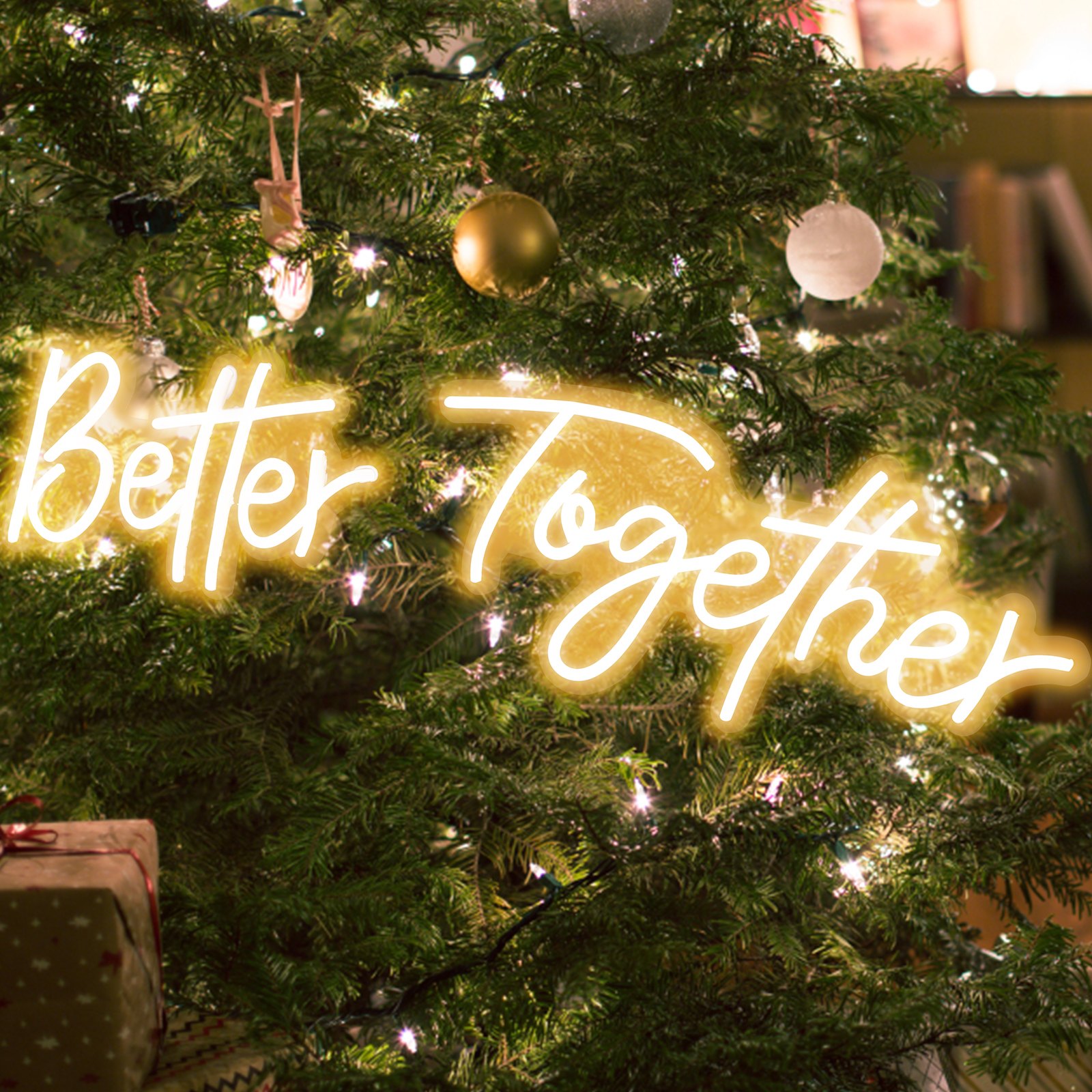 VEVOR Better Together Neon Sign, 13" x 7" +18" x 8" Warm White LED lights Sign, Adjustable
