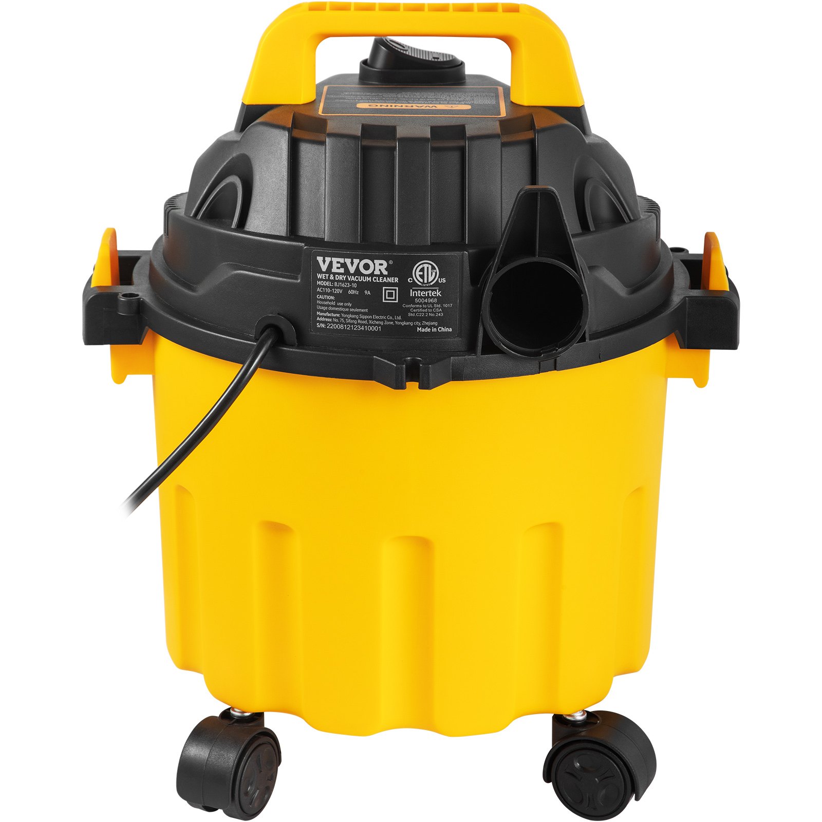 VEVOR Wet Dry Vac, 2.6 Gallon, 2.5 Peak HP, 3 in 1 Shop Vacuum with
