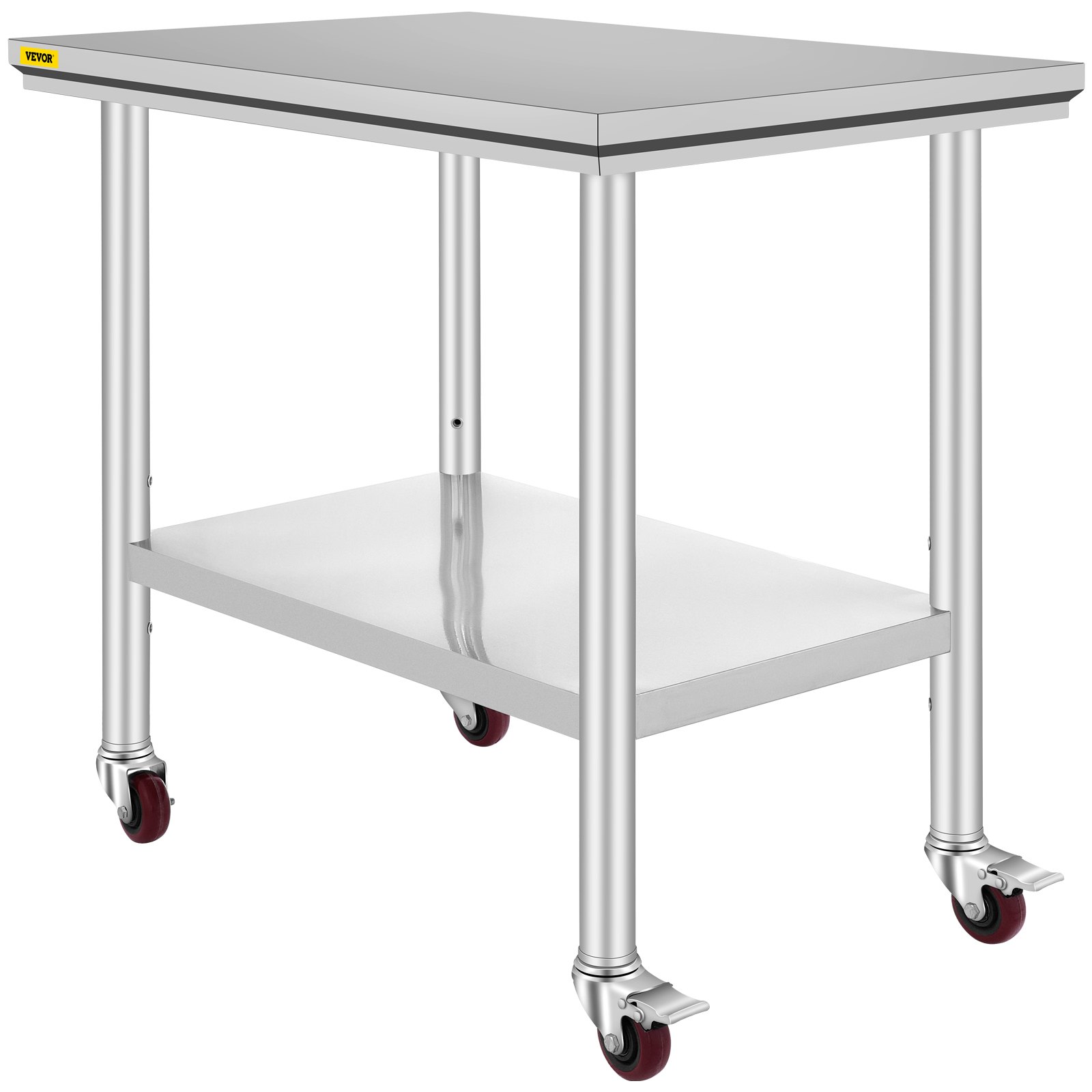 VEVOR Stainless Steel Work Table 36x24 Inch with 4 Wheels Commercial ...