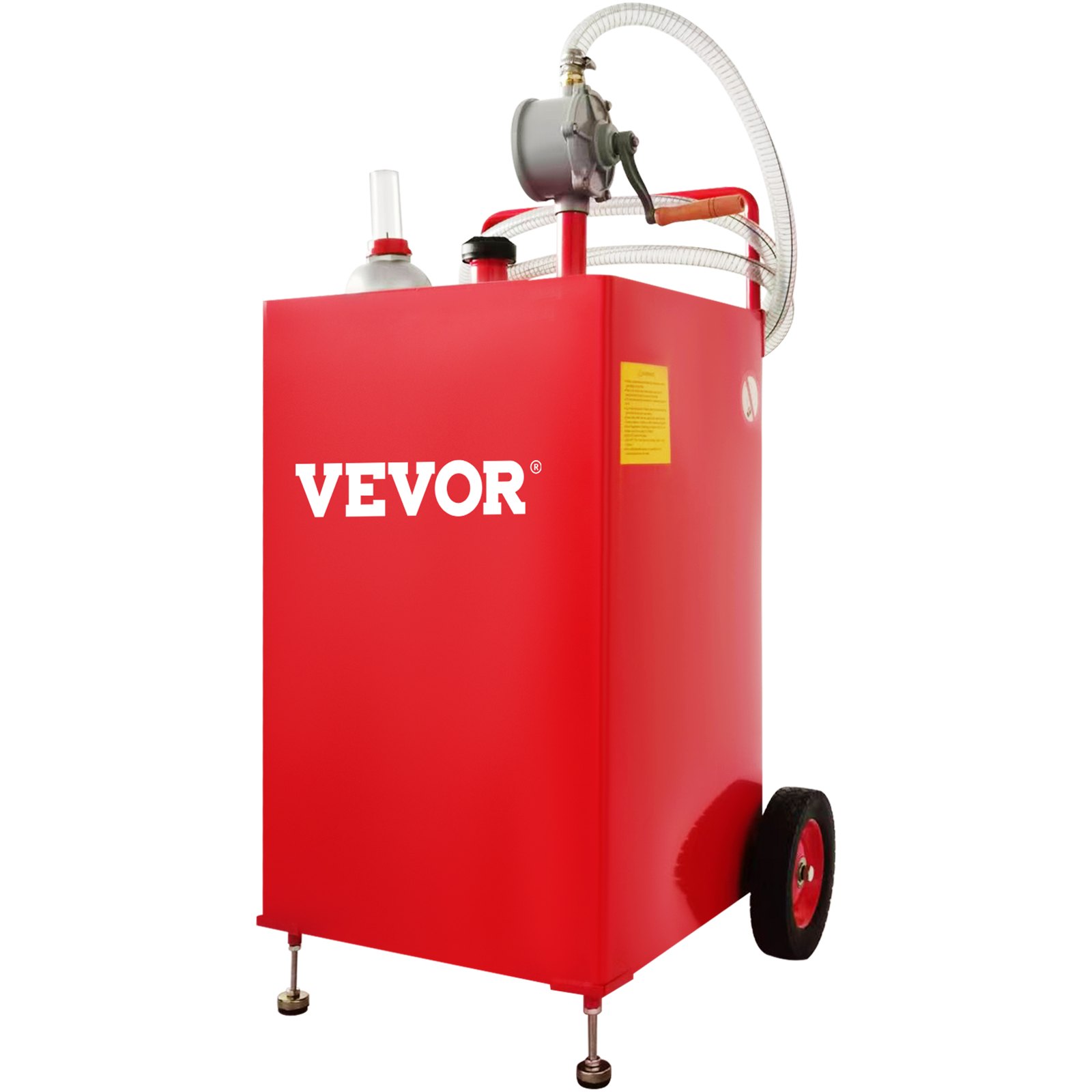 VEVOR Fuel Caddy Fuel Storage Tank 30 Gallon 2 Wheels with Manuel Pump, Red VEVOR CA
