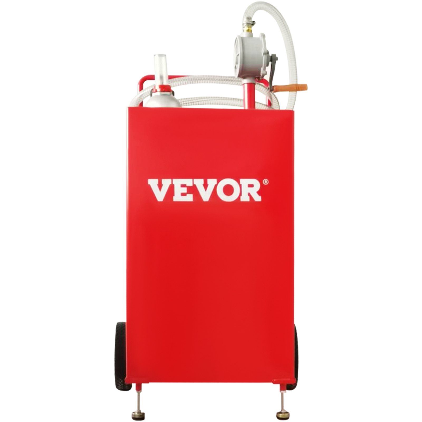 VEVOR Fuel Caddy Fuel Storage Tank 30 Gallon 2 Wheels with Manuel Pump