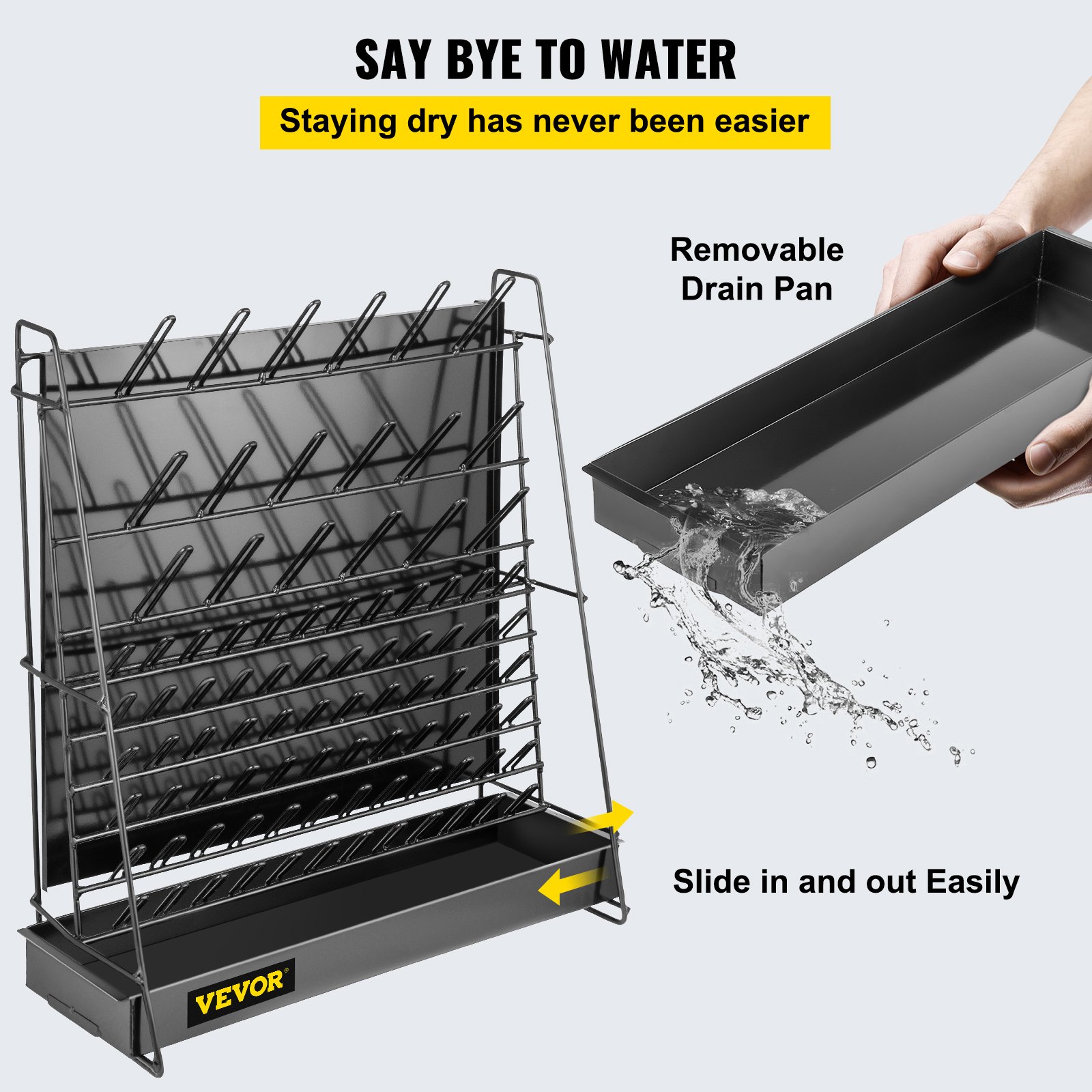 VEVOR Drying Rack for Lab 90 Pegs Lab Glassware Rack Steel Wire ...