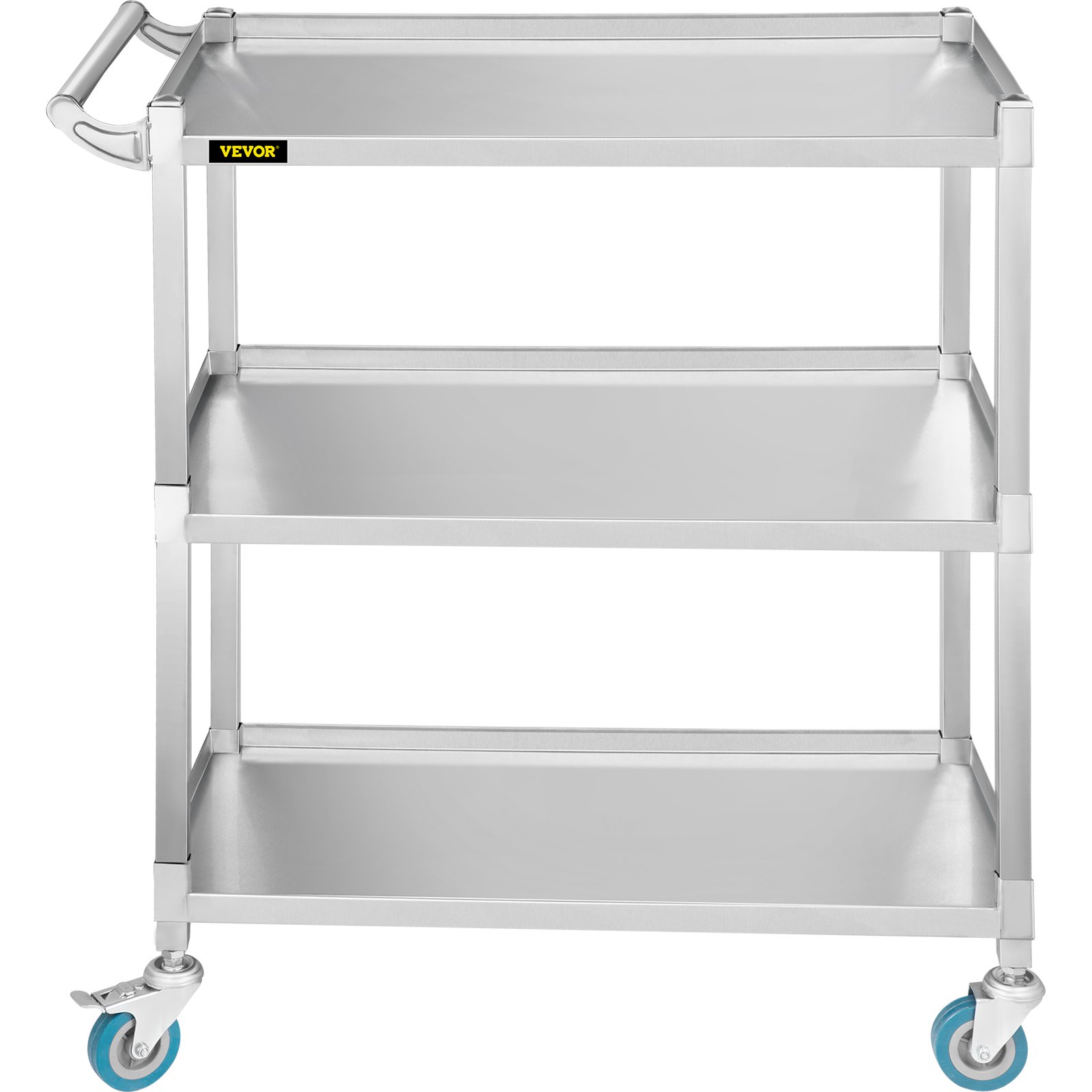 VEVOR Lab Utility Cart, 500 lbs Weight Capacity Rolling Lab Cart, 3 Shelves Mobile Clinic Cart