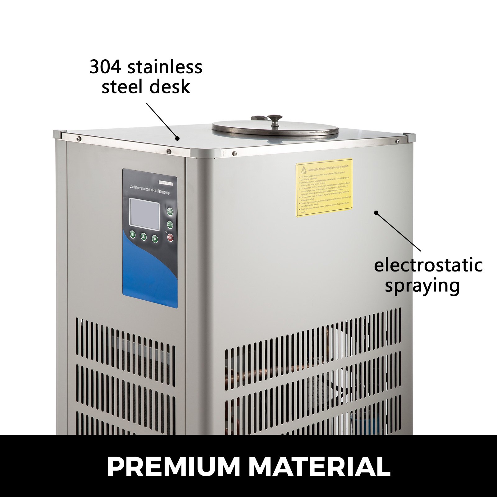 VEVOR Laboratory Chiller Circulator 5L Chiller Lab 20℃ Low Temperature Cooling Liquid