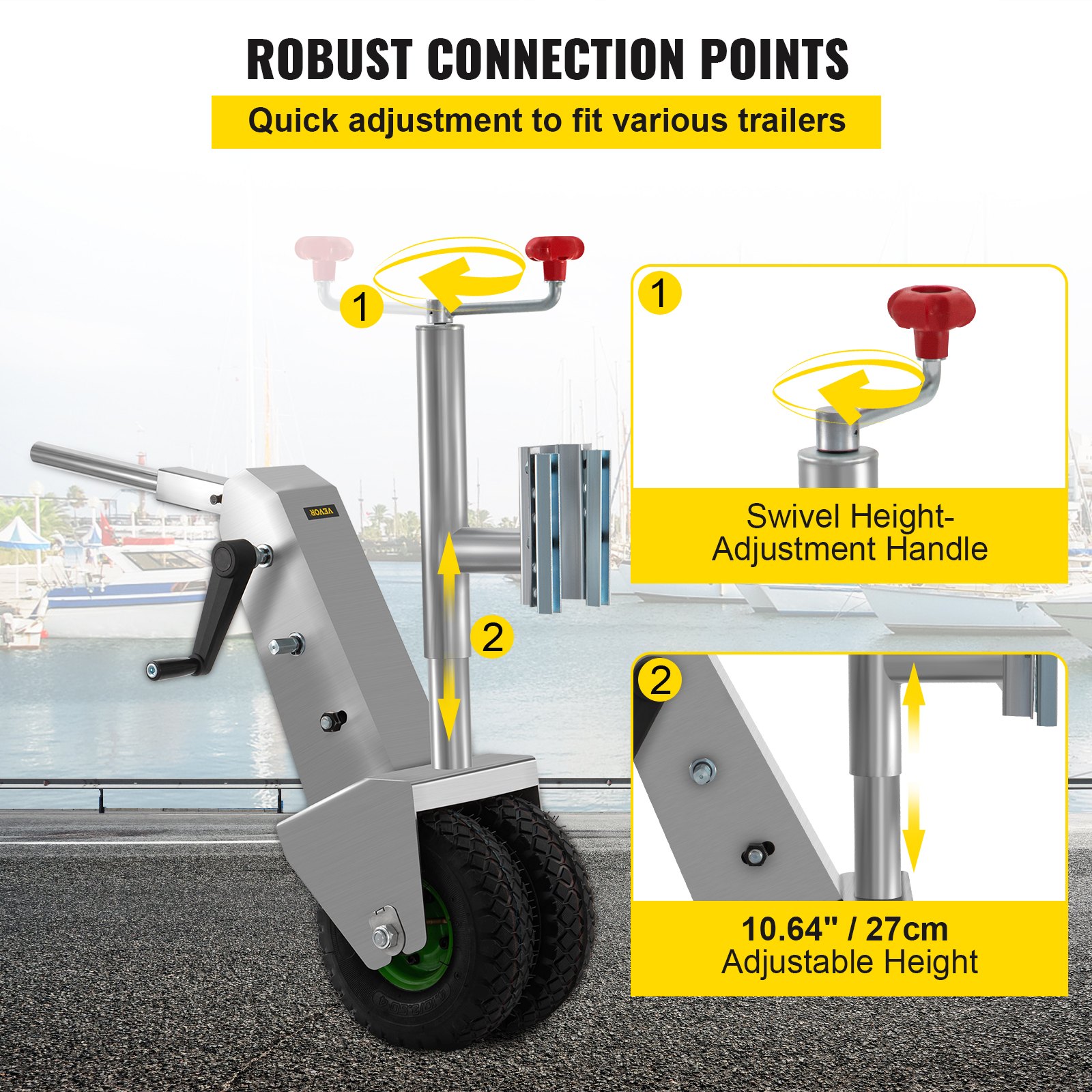 VEVOR Manual Trailer Dolly, 5000lb Load Capacity Trailer Mover Valet w ...