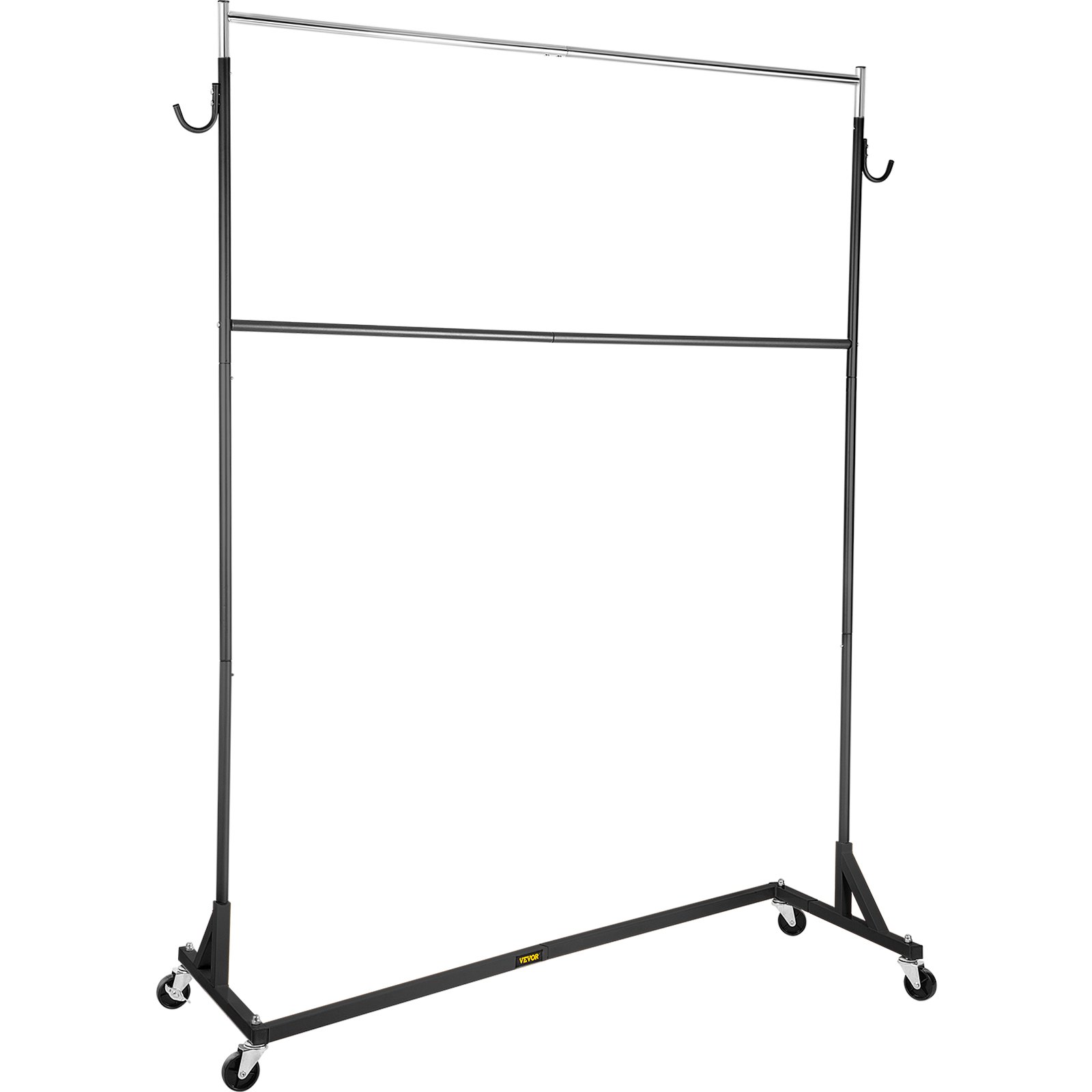 VEVOR Z Rack, Industrial Grade Z Base Garment Rack, Height Adjustable Rolling Z Garment Rack
