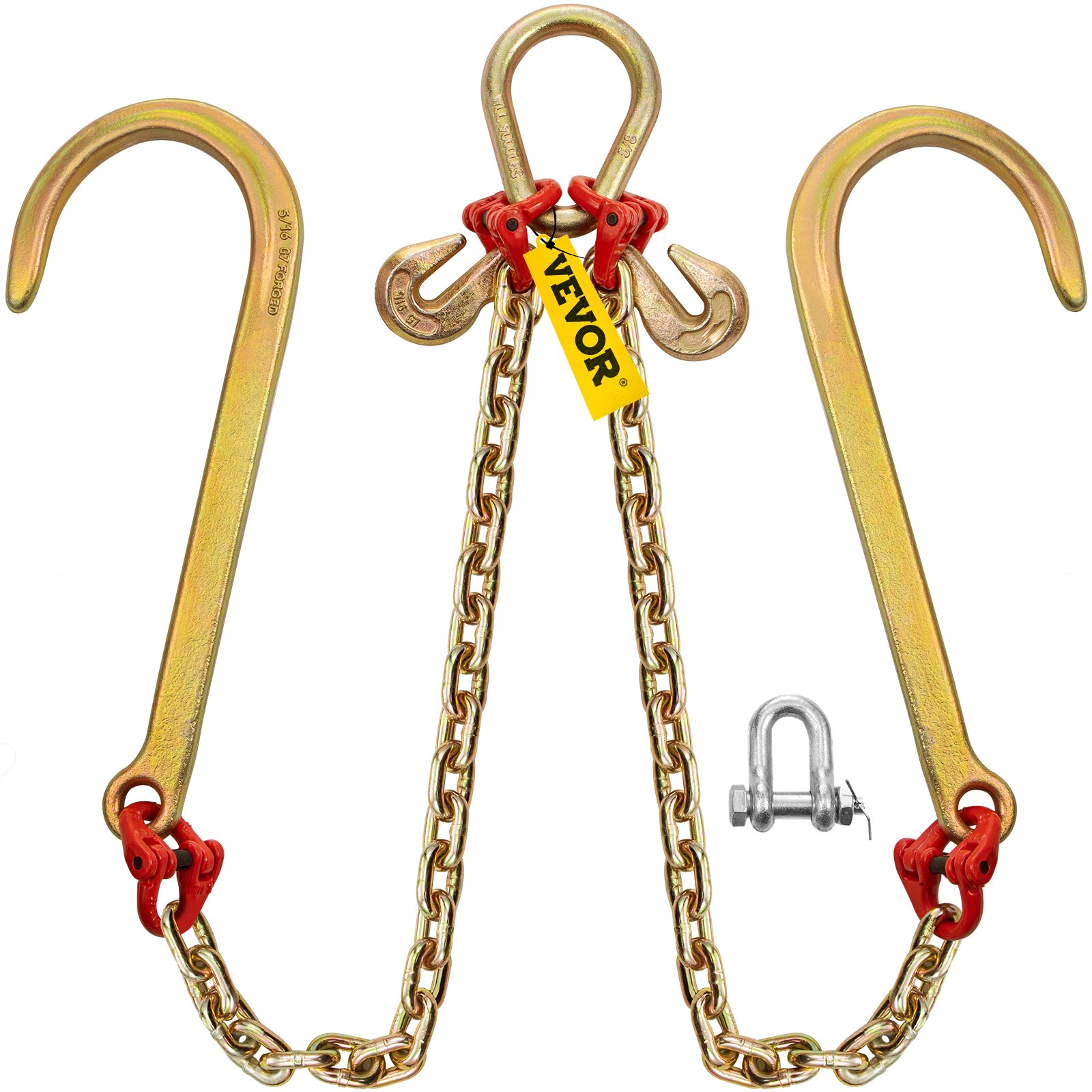 G70 5/16′ ′ Tow Chain V Bridle Tension Lashing Binder Chain - China Tow