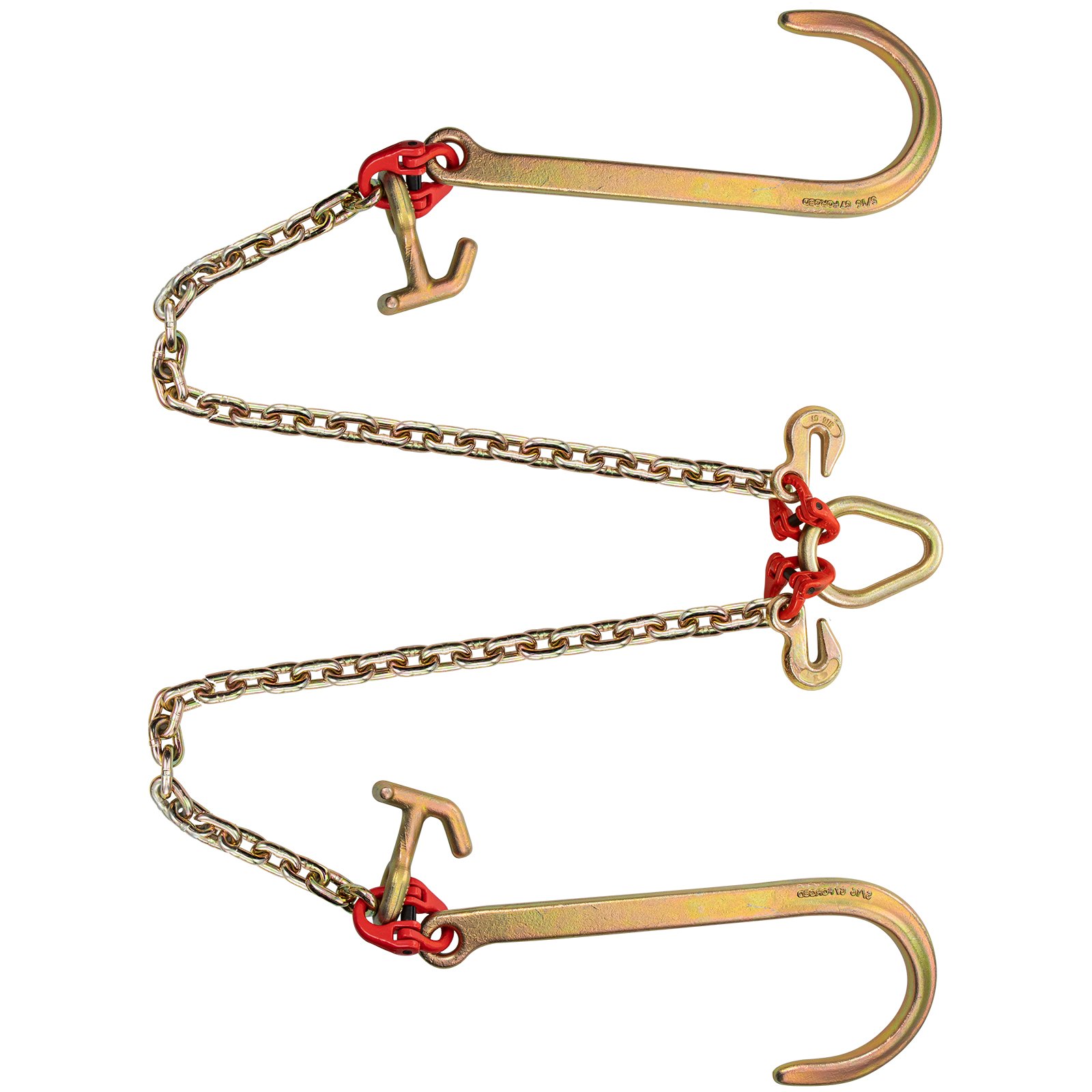 VEVOR V Bridle Chain, 5/16 in x 2 ft Tow Chain Bridle, Grade 80 V