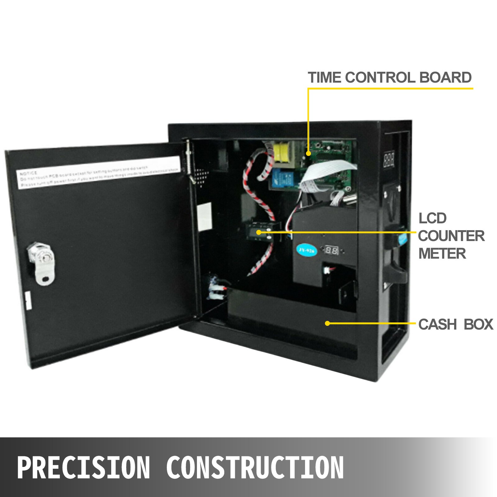 VEVOR Coin Operated Timer Control Power Supply Box Coin Acceptor Programmable Control Coin