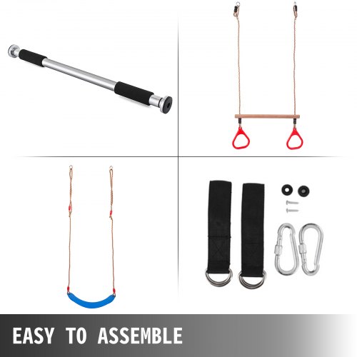 VEVOR Trapeze Swing Bar with Rings, Trapeze Swing Bar for Kids