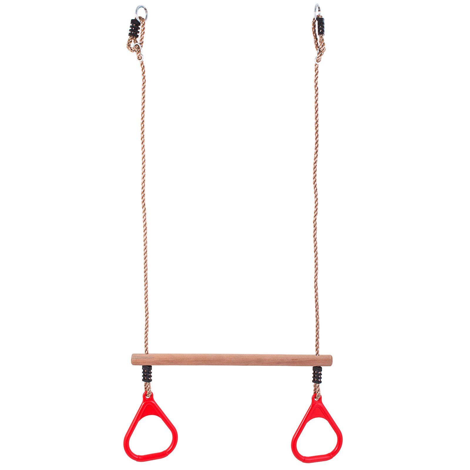 VEVOR Trapeze Swing Bar with Rings, Trapeze Swing Bar for Kids, Adjustable 39in 300lbs Doorway