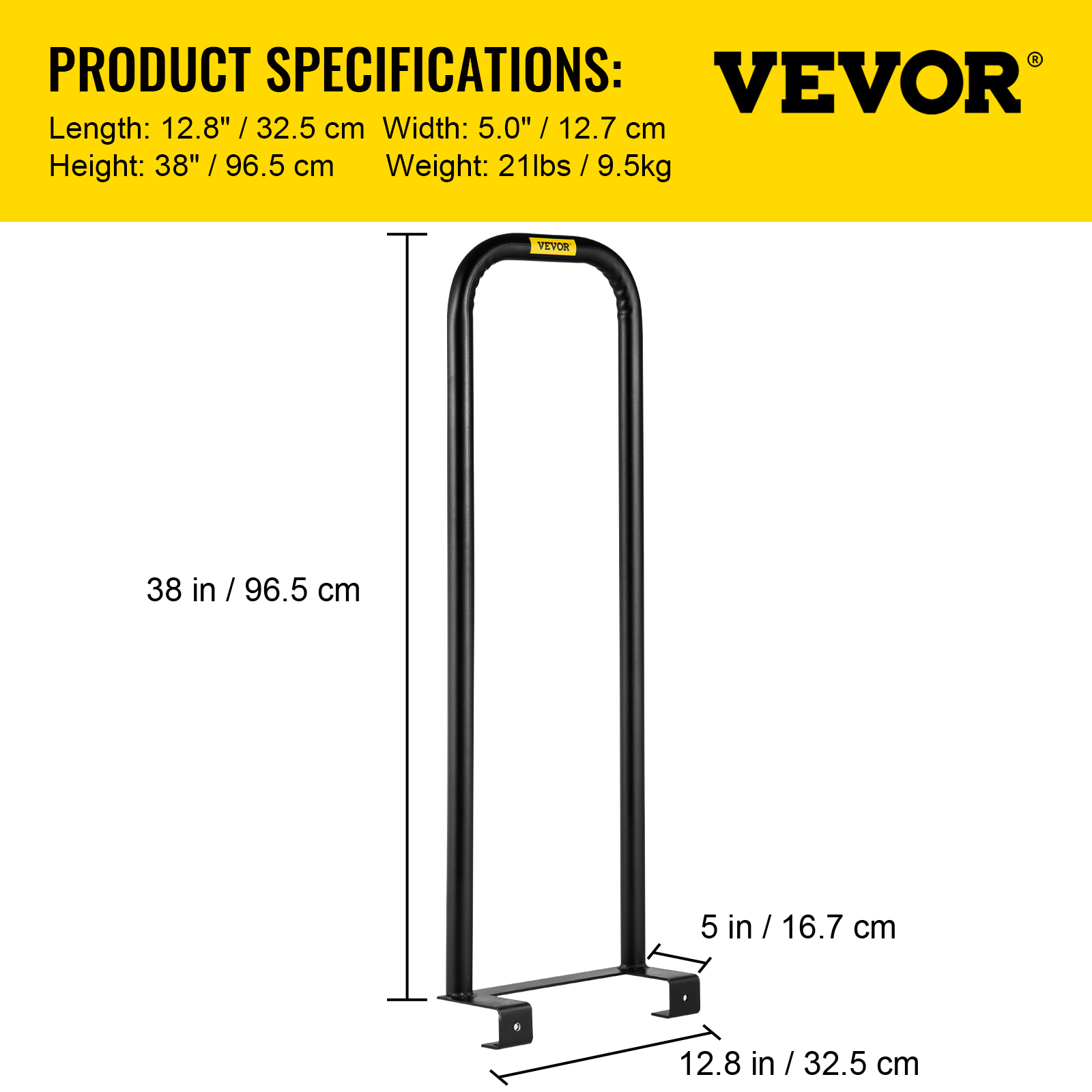 VEVOR Dolly Converter 13 Inch Width x 38 Inch Height Steel Converter ...