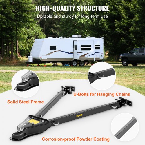 VEVOR Tow Bar, 5000 lbs Towing Capacity, PowderCoating Steel Bumper