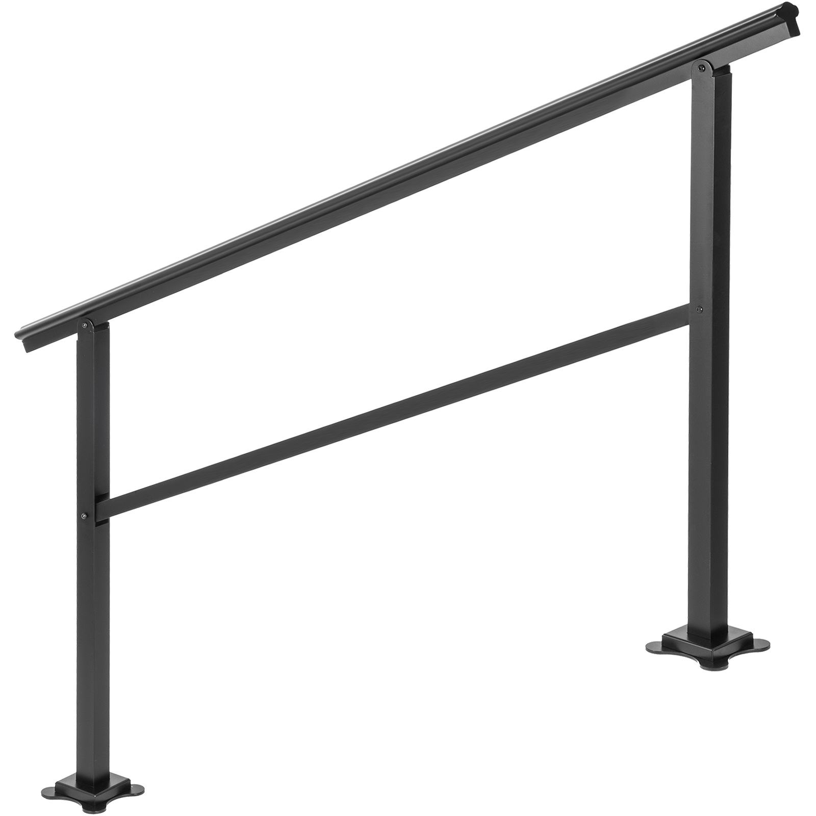 Vevor Outdoor Handrail 165lbs Load Handrail Outdoor Stairs Aluminum