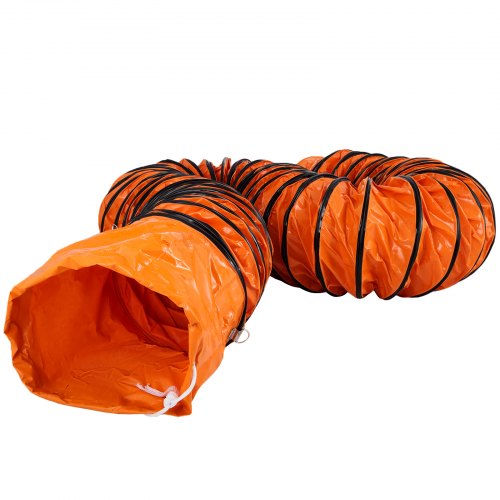 VEVOR 16 FT PVC Flexible Duct Hosing for 12 INCH Exhaust Fan, Orange ...