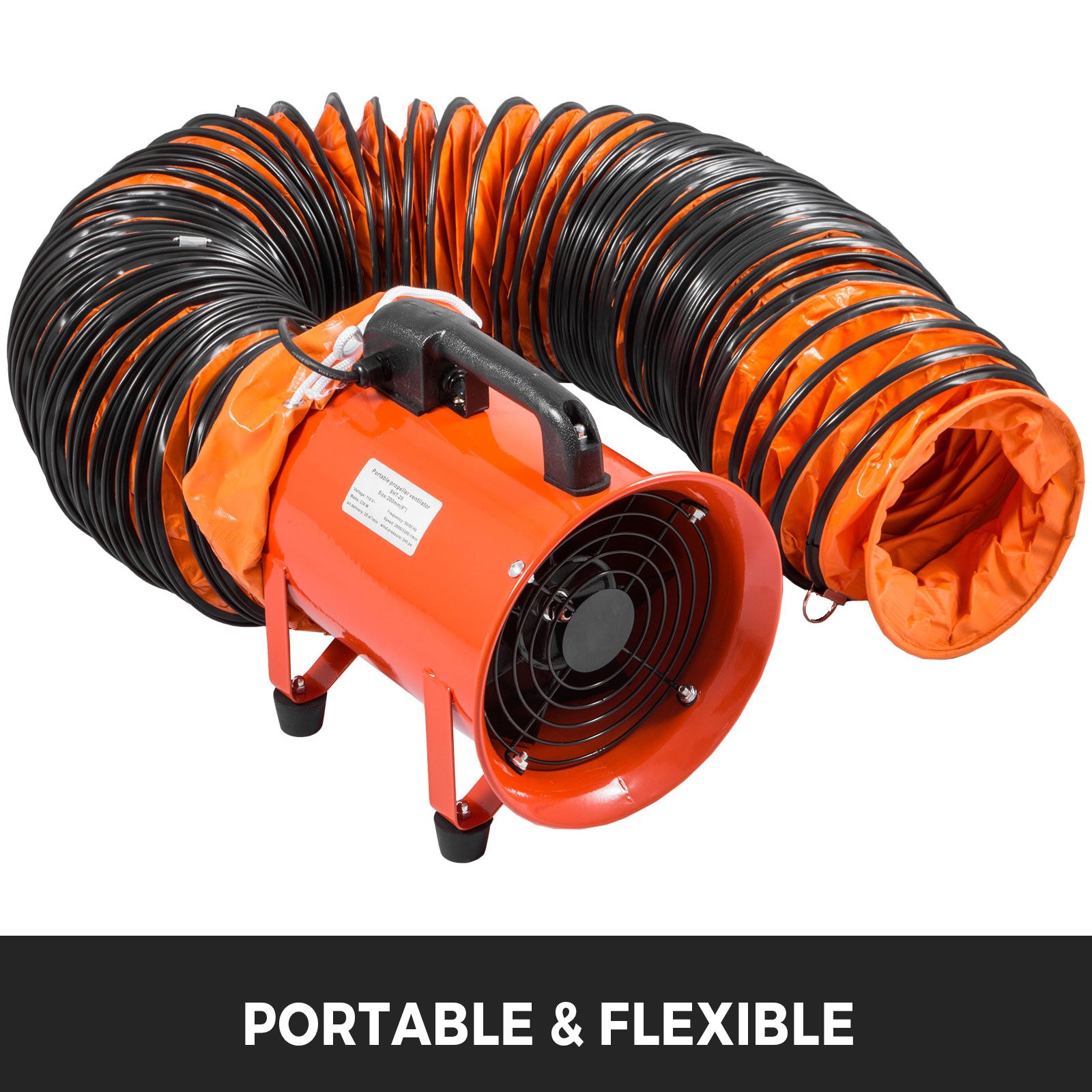 VEVOR Ducting Hose, 25ft PVC Flexible HVAC Duct Hosing for 10 Inch