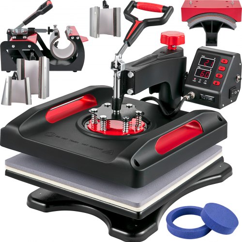HaaT / セットアップ/2/--/RED/HA03FJ631/HA03FG632/フリンジ/プリーツ VEVOR Heat Press Machine 8 in 1 Combo, Heat Press 15x15, Swing