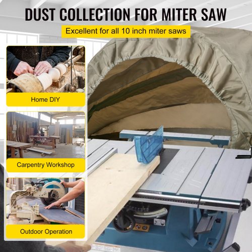 VEVOR Miter Saw Hood, 5000L Dust Solution For Miter Saws, Chop Shop
