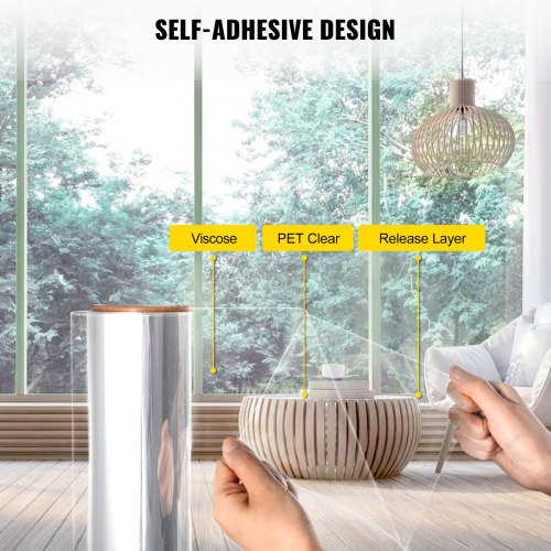 Vevor 8 Mil 30 In × 12 Ft Security Window Film Clear Shatterproof