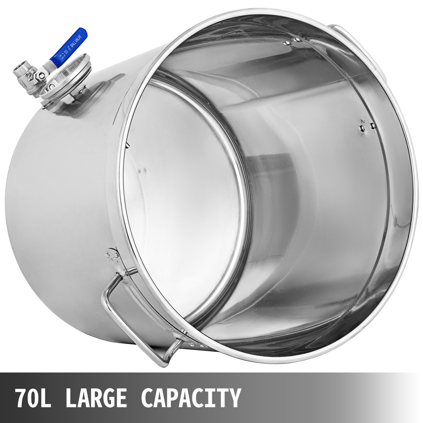 74 Qt Stock Pot Stainless Steel Home Brew Kettle Brewing Stock Pot Beer