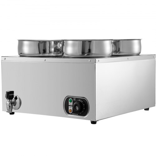 VEVOR 110V Commercial Soup Warmer 29.6 Qt Capacity, 1500W Electric Food Warmer Adjustable Temp