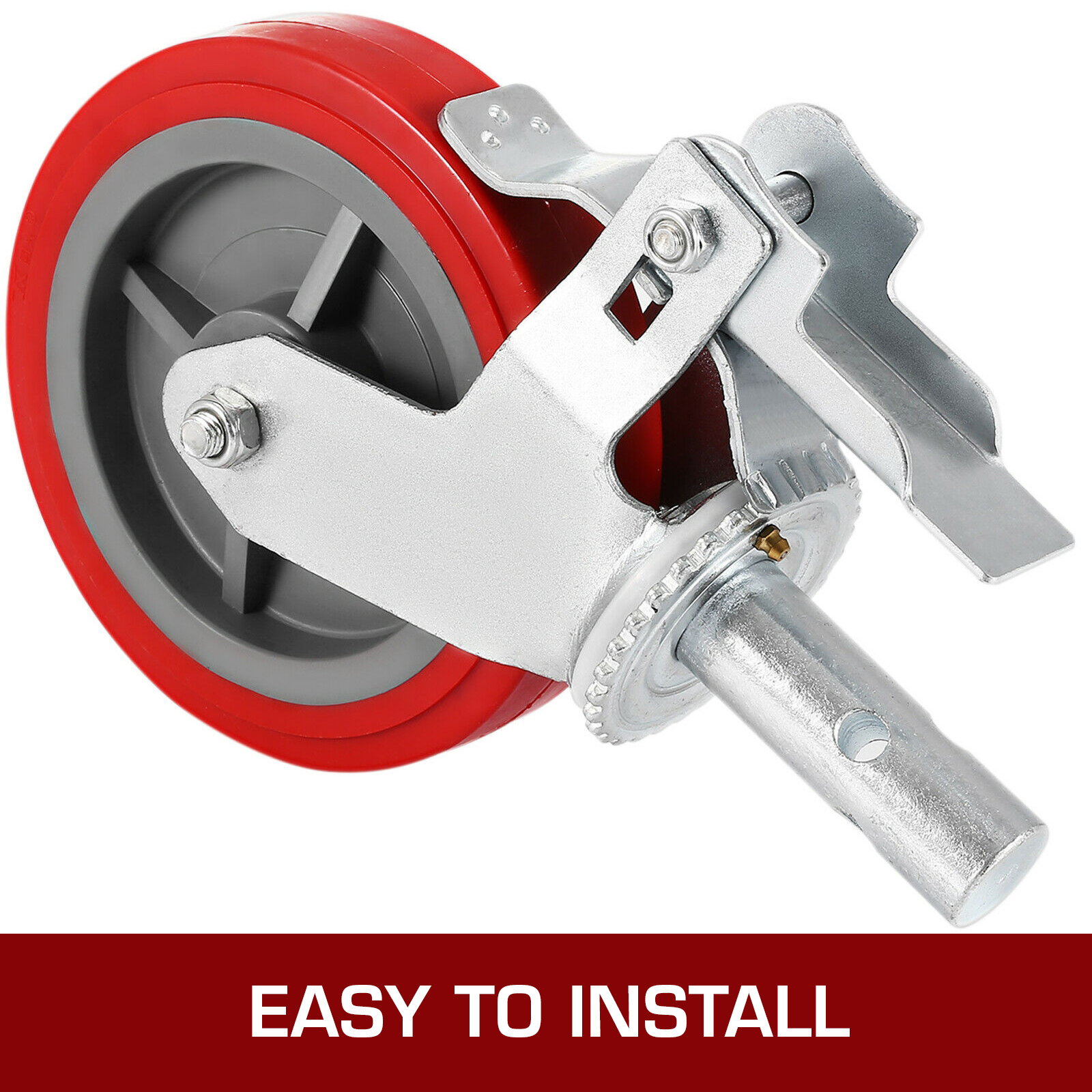 Scaffold Scaffolding Casters 8" X 2" Set Of 4 Locking Polyurethane