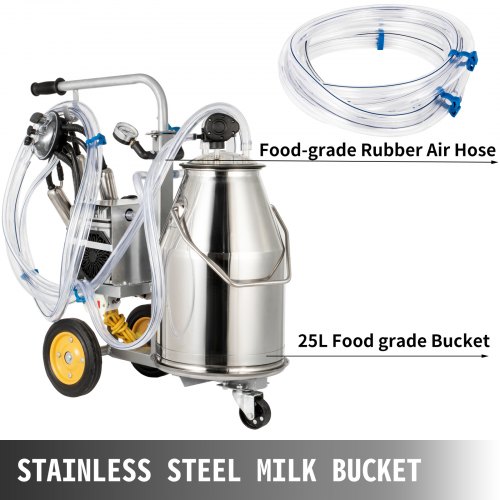 Vevor Electric Milking Machine Milker Machine 25L, Cow Milking Machine