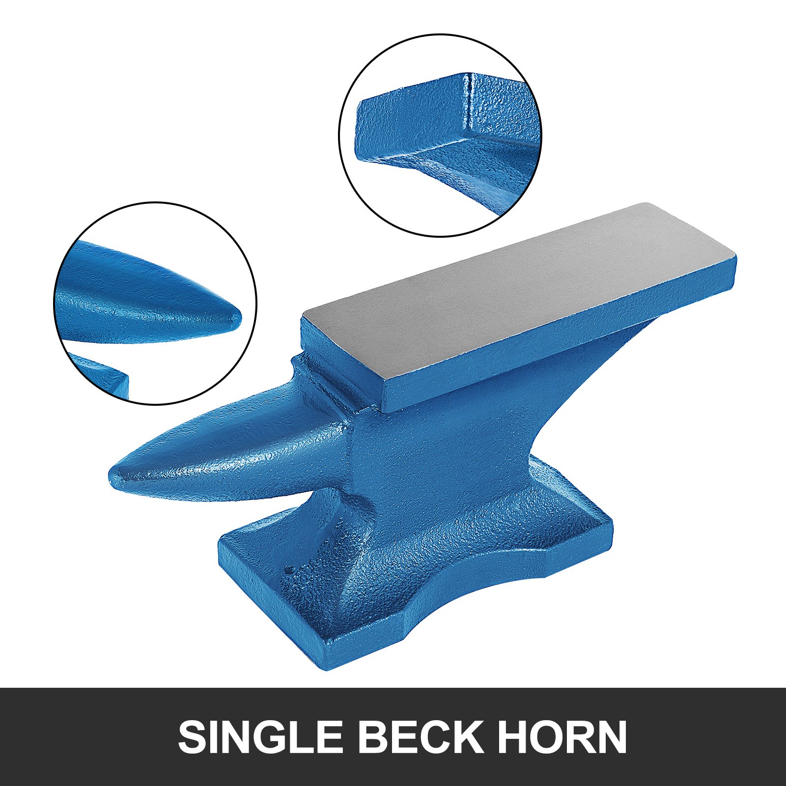 VEVOR Single Horn Anvil 22Lbs Cast Iron Anvil Blacksmith for Sale