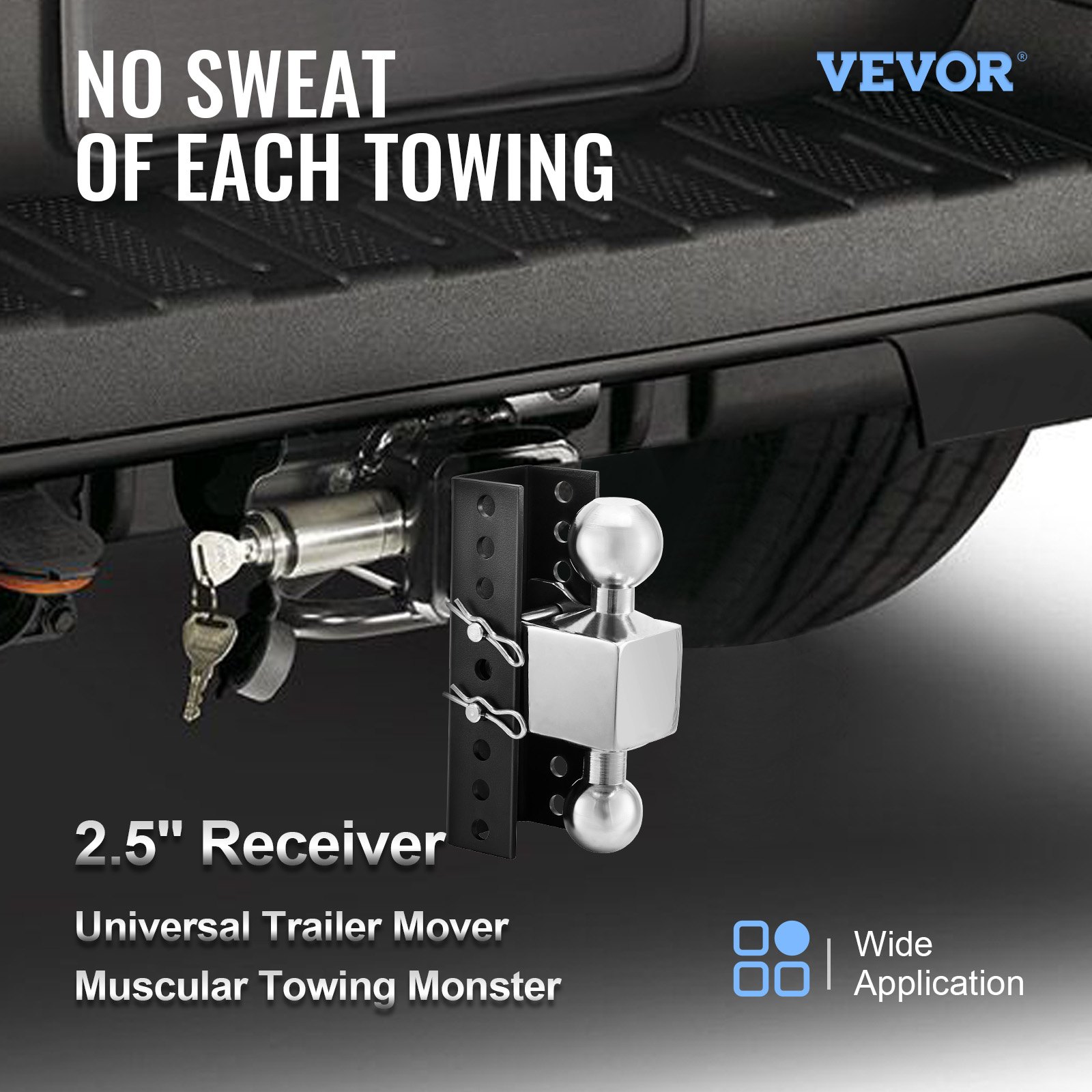 VEVOR Adjustable Trailer Hitch, 6