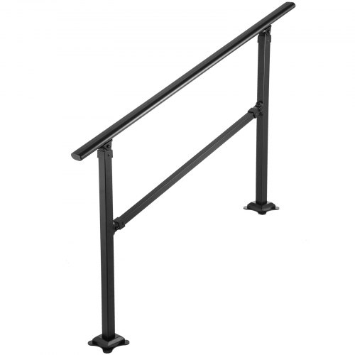 VEVOR Outdoor Stair Railing, Fits for 1-4 Steps Transitional Wrought ...