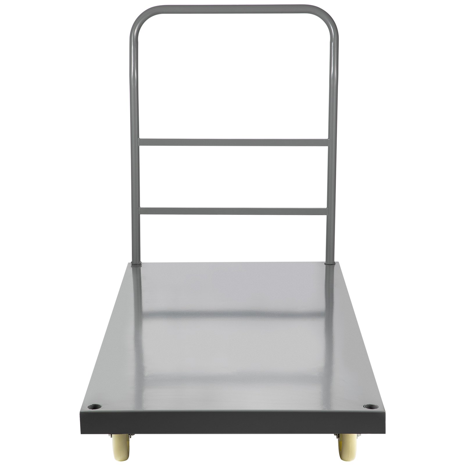 2IN1 Steel Panel Truck Cart, Flatbed Cart Drywall Cart Lumber Cart w/Swivel Casters, Front & Side Handrails, Push Cart for Luggage Cargo Dry Wood Move