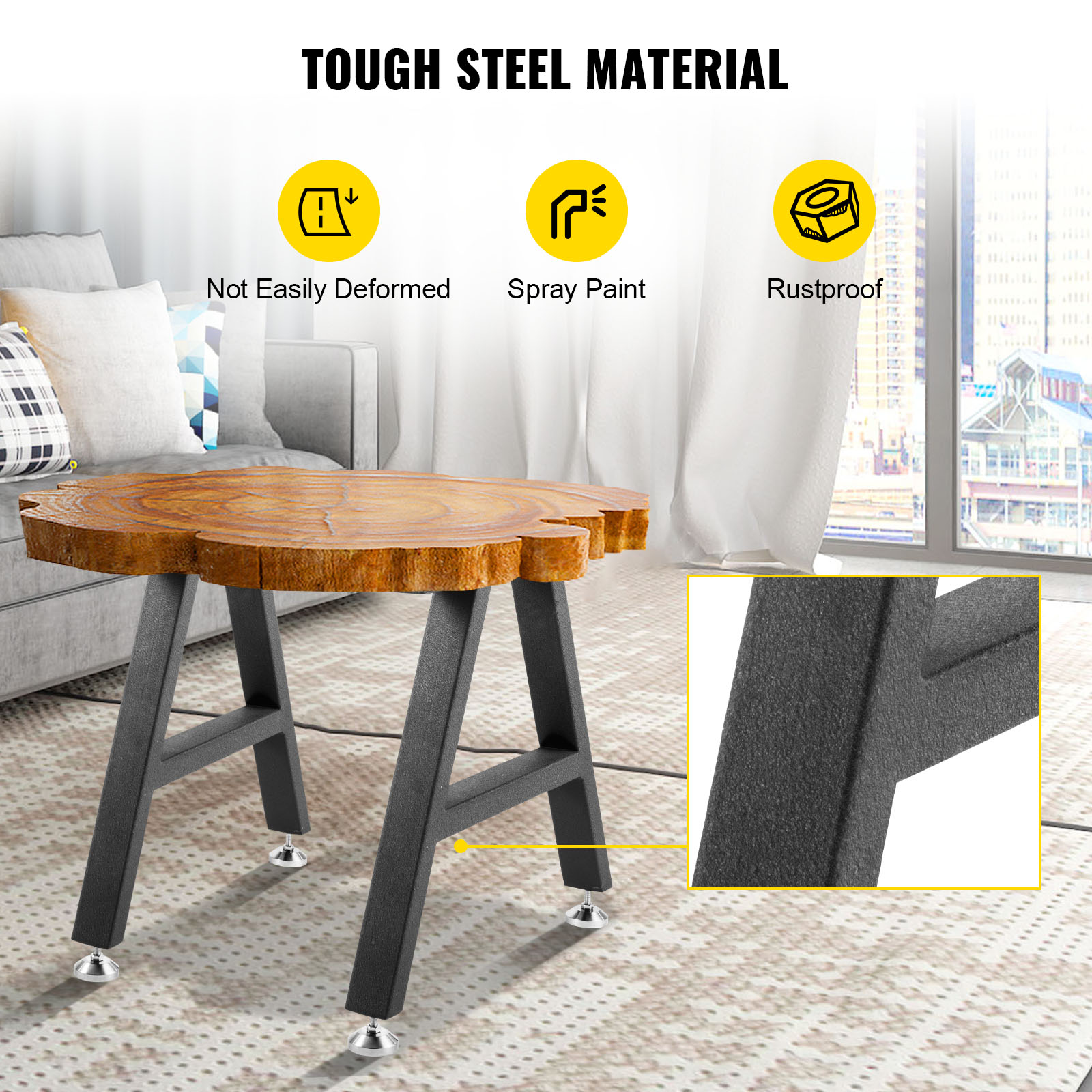 Vevor Metal Table Legs Dining Table Legs 16"x17.7" Ashaped Desk Legs