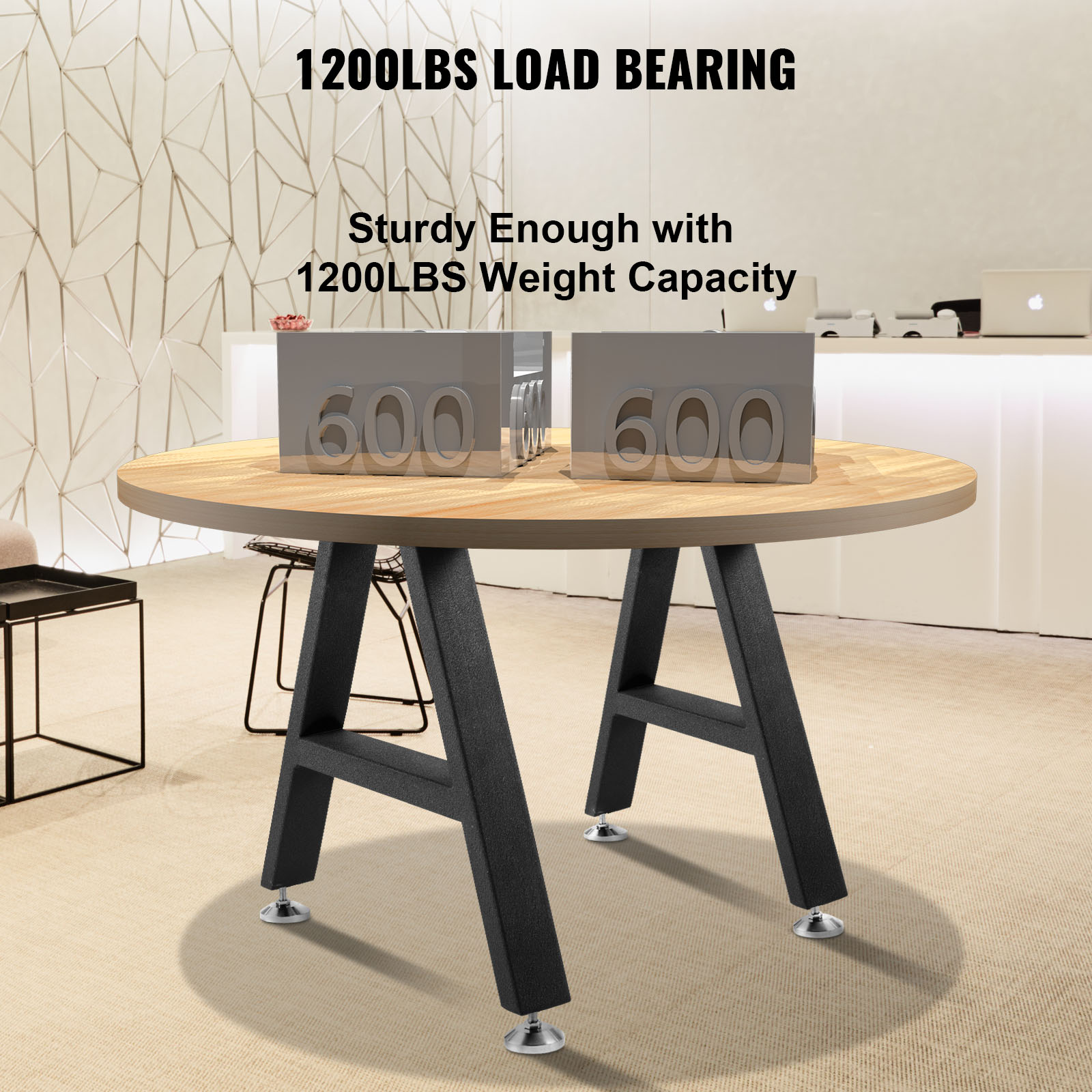 Vevor Metal Table Legs Dining Table Legs 16"x17.7" Ashaped Desk Legs