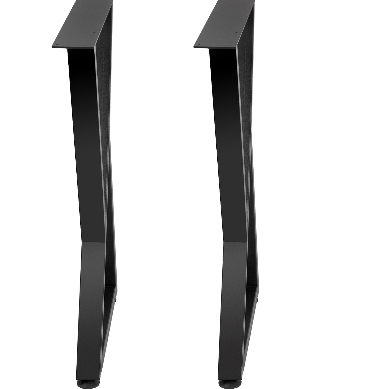 VEVOR Metal Table Legs, 28x18 inch Desk Legs, Set of 2, Heavy Duty Bench Legs, Z Shape Metal