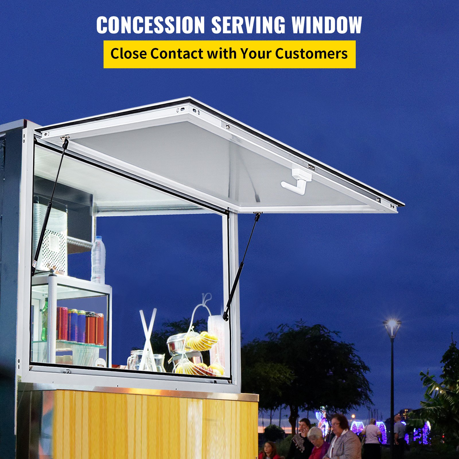 VEVOR VEVOR Concession Window 36 x 24 Inch, Concession Stand Serving