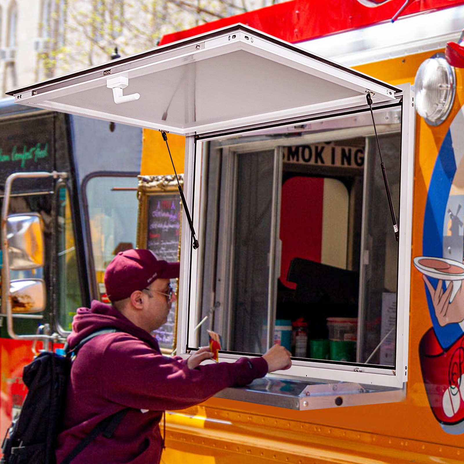 VEVOR Concession Window 60 x 36 Inch, Concession Stand Serving Window