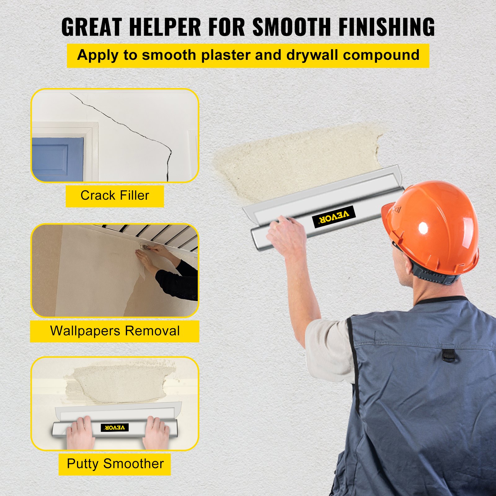 VEVOR Drywall Skimming Blade Putty Knife 32inch Finishing Tool