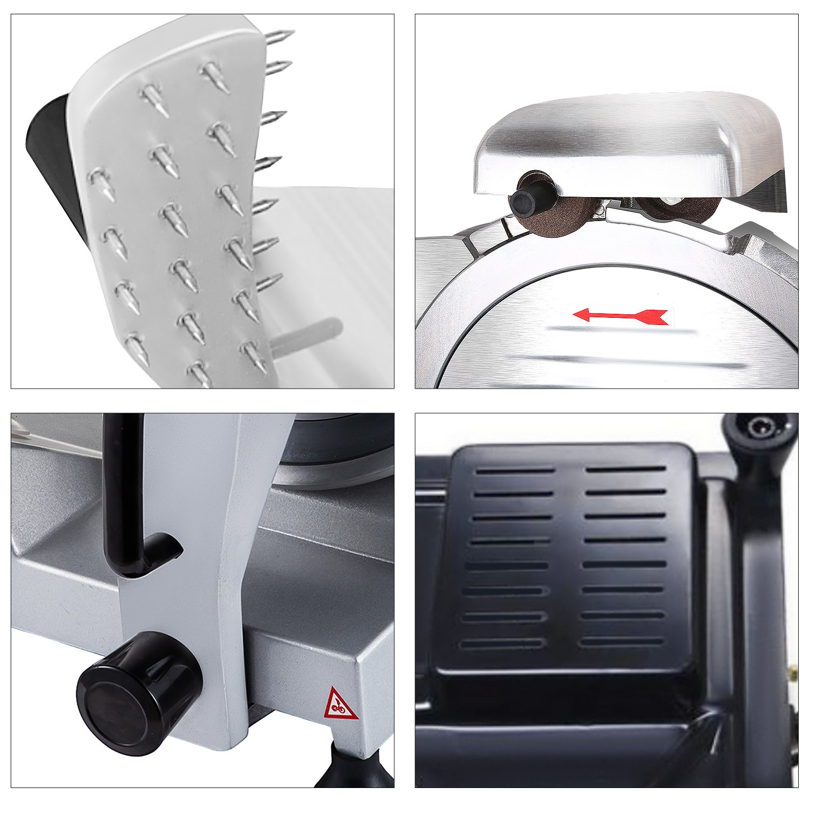 VEVOR Commercial Meat Slicer, 10 inch Electric Food Slicer, 240W Frozen