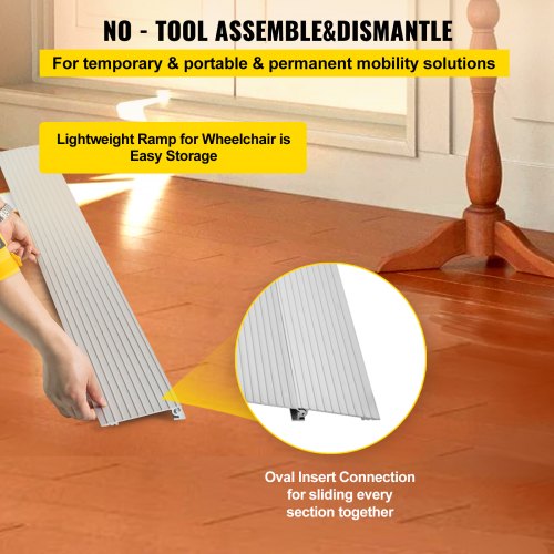 Vevor Transition Entry Ramp Modular Threshold Ramp Aluminum 1