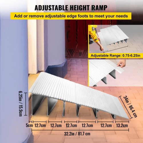 Axial Counter Ramp Vevor Transition Entry Ramp Modular Threshold Ramp Aluminum 6