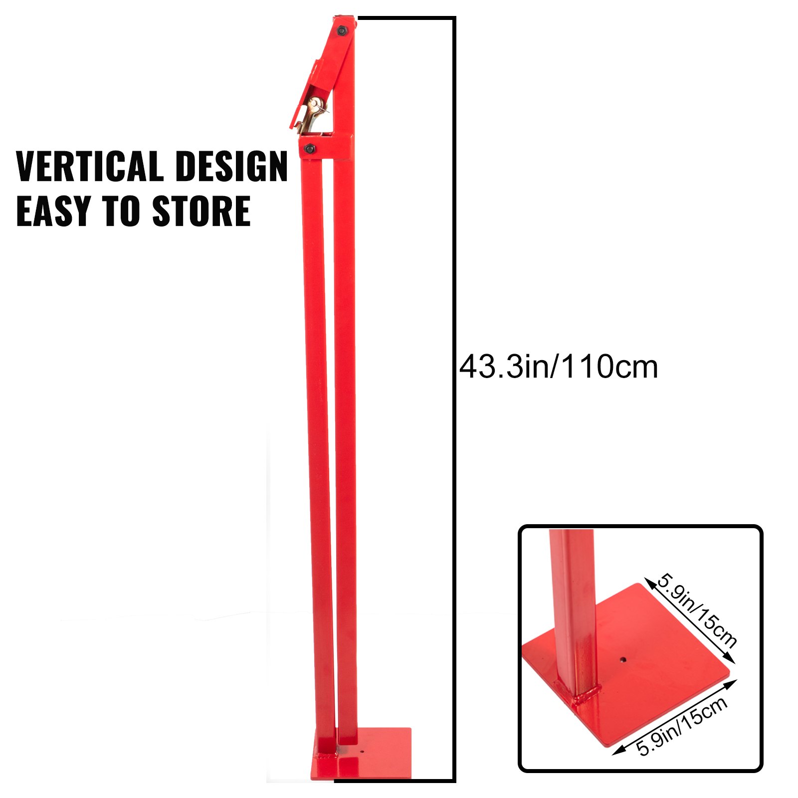 VEVOR T Post Puller 43.3x5.9x5.9in Fence Post Puller Jack Heavy Duty ...