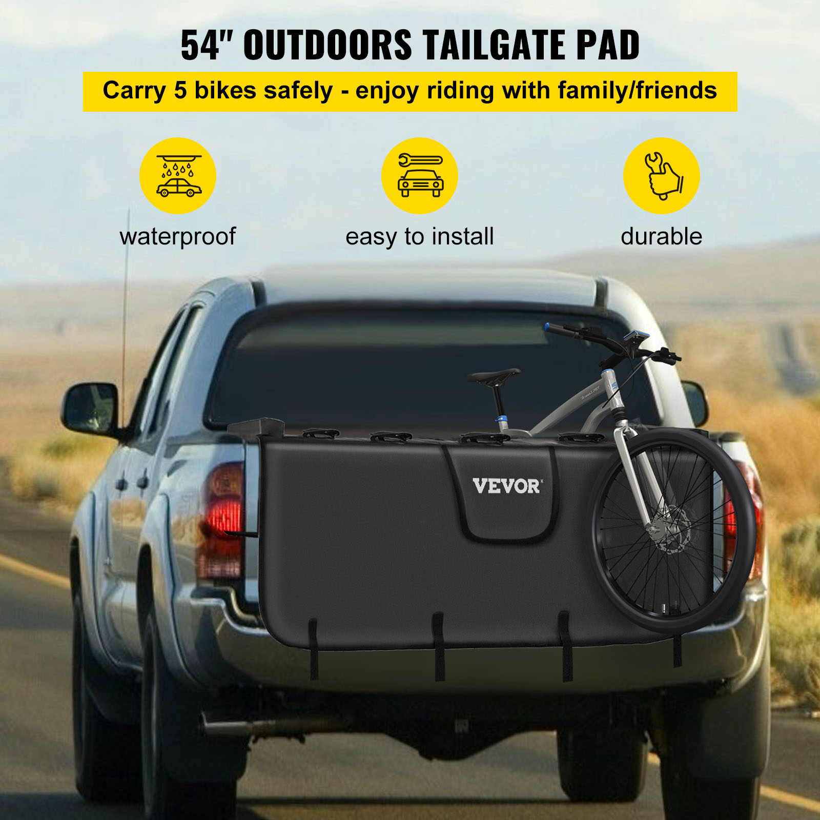 Vevor Tailgate Pad Tailgate Bike Pad 54" Wide Truck Bike Pad For Up To