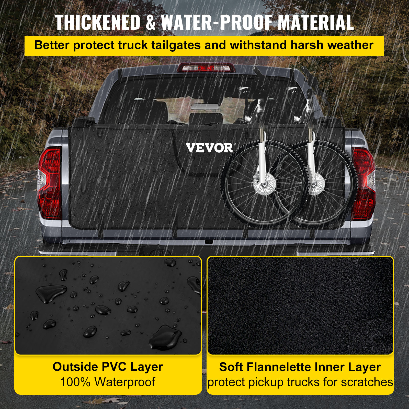 Vevor Tailgate Pad Tailgate Bike Pad 54" Wide Truck Bike Pad For Up To