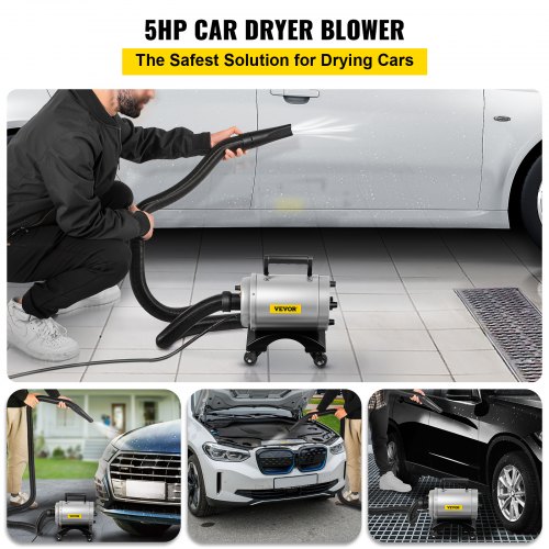 VEVOR Car Air Dryer Blower, 5.0HP Powered Temp High Velocity Car Dryer