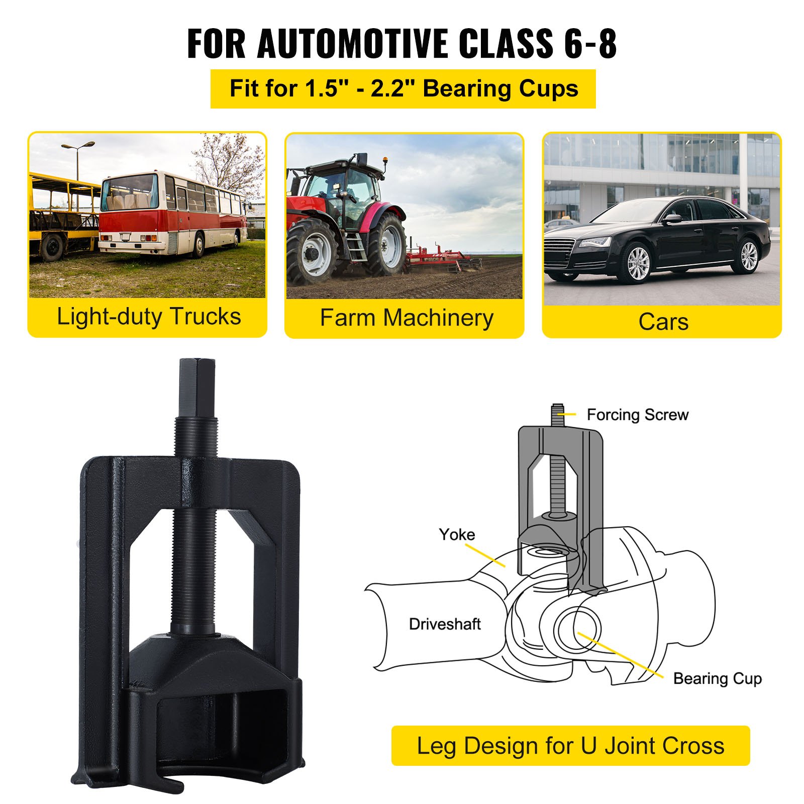 VEVOR U Joint Puller (Class 68) Heavy Duty Universal Joint Puller U