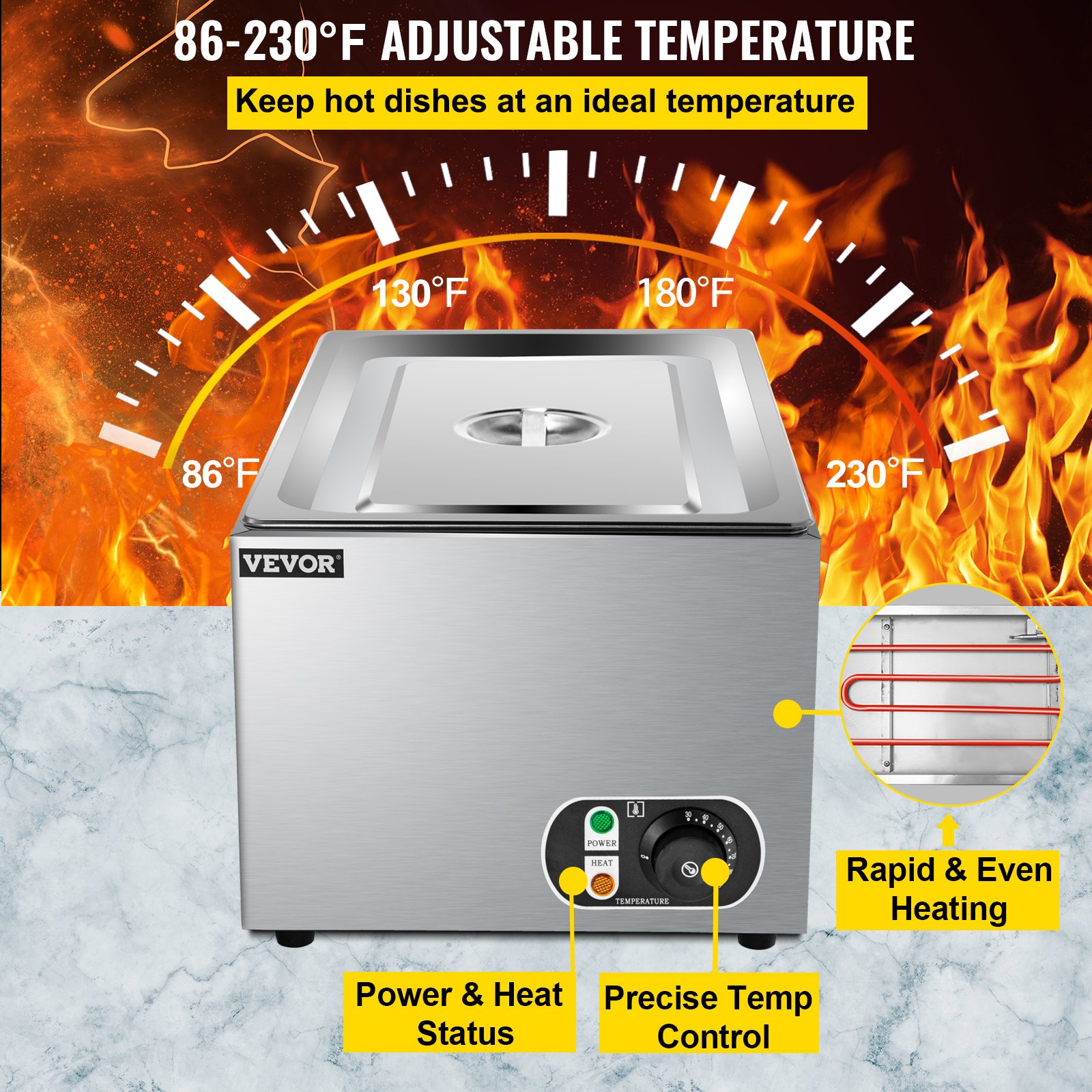Réchauffeur De Café Double 160 W – Acier Inoxydable, 2 Plaques Chauffantes Indépendantes, Température 85 °C, Pour Cafés, Restaurants, Bureaux