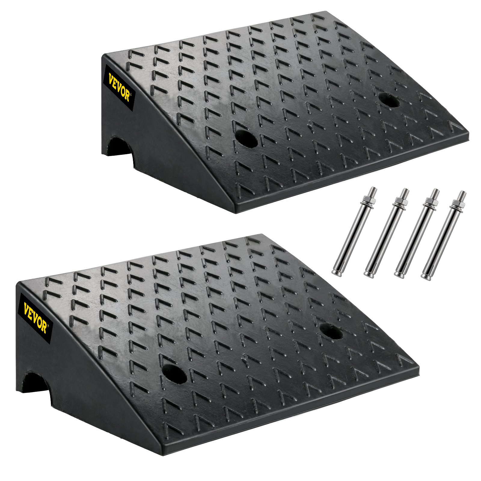 VEVOR Rubber Curb Ramp, 5" Rise Height 2 Pack, HeavyDuty 6800 lbs/3 T