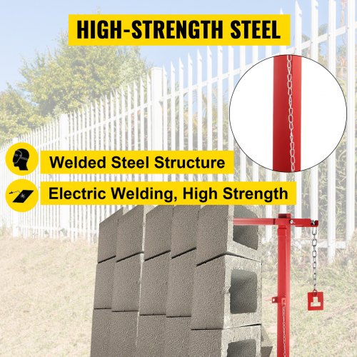 VEVOR T Post Chain Set, Remover Puller 15 3/4" Chain T Chain Set, Post