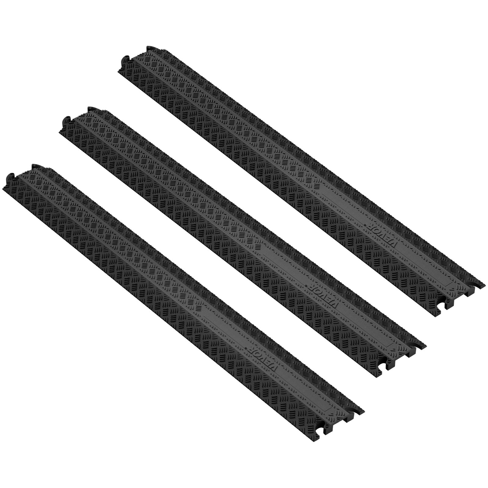VEVOR 3 PCs 39 in Speed Bumps 2000 lbs Cable Protector Ramp Drop Over