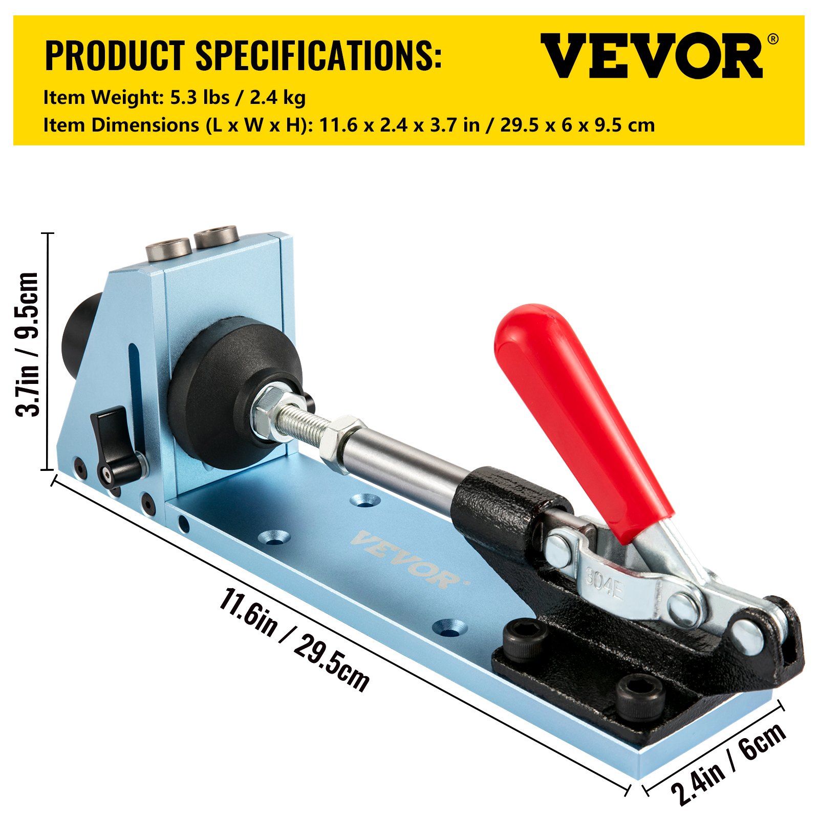 VEVOR Pocket Hole Jig Kit, M4 Adjustable & Easy to Use Joinery